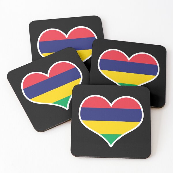 Item preview, Mauritius Flag Heart designed and sold by PKHalford.