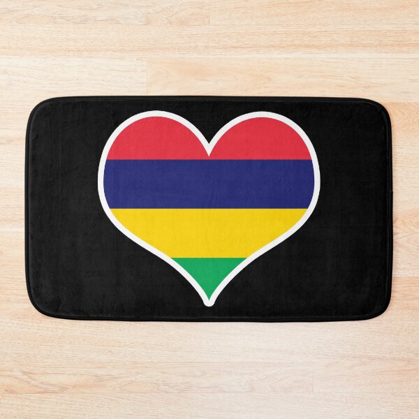 Item preview, Mauritius Flag Heart designed and sold by PKHalford.