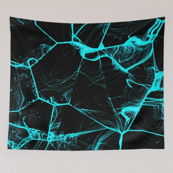 Item preview, Spider web digital blue Art designed and sold by Tshirtstory.