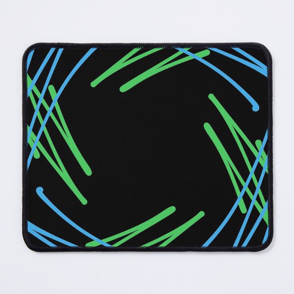Item preview, Blue Green Hand Drawn Zig Zag Square Abstract designed and sold by that5280lady.