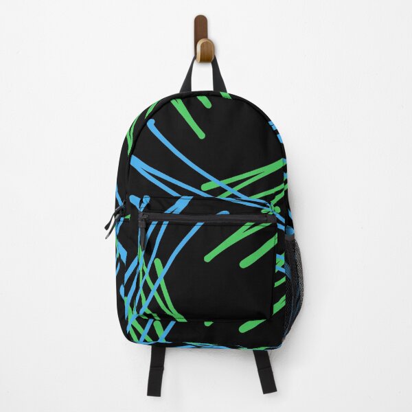 Item preview, Blue Green Hand Drawn Zig Zag Square Abstract designed and sold by that5280lady.