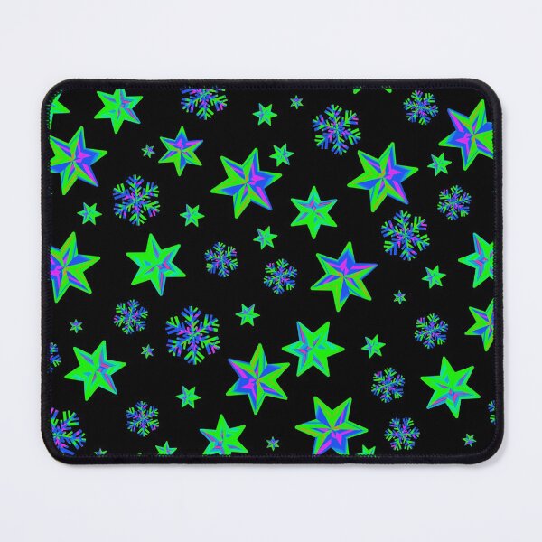 Item preview, Stars & Snowflakes IRIDESCENT Pattern: Green/Blue/Pink designed and sold by PawsitiveMum.