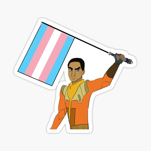 Vista previa del artículo con la obra «ezra bridger orgullo trans», diseñado y vendido por sharkeila.