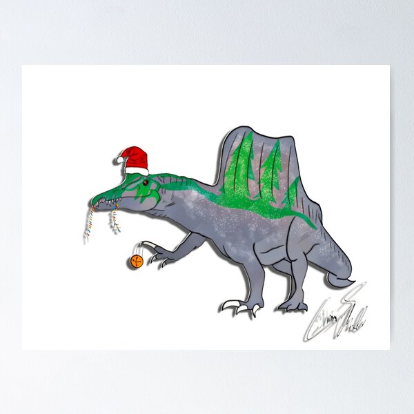 Item preview, Eggnog the Christmas Spinosaurus  designed and sold by Manalopangaea.