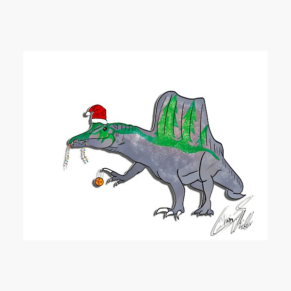 Item preview, Eggnog the Christmas Spinosaurus  designed and sold by Manalopangaea.