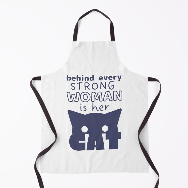 Item preview, Behind Every Strong Woman Is Her Cat - Funny Cat Quotes designed and sold by ViewerEqualsPhoton.