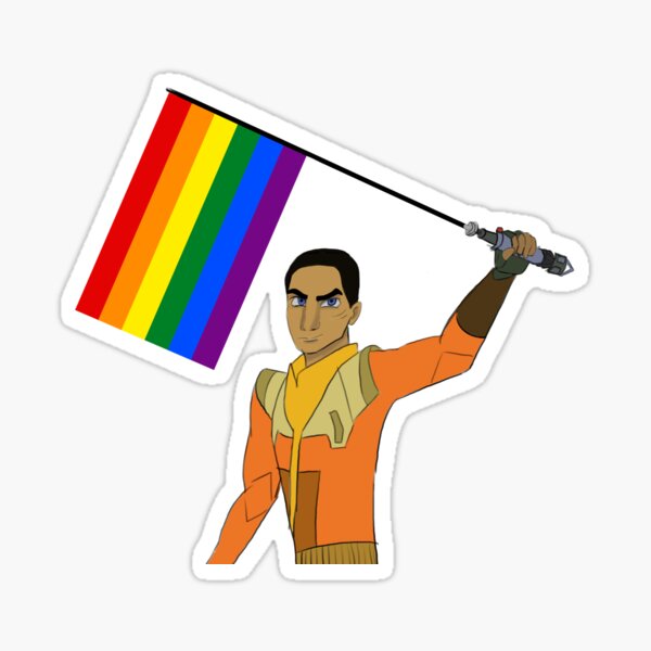 Vista previa del artículo con la obra «ezra bridger orgullo gay», diseñado y vendido por sharkeila.