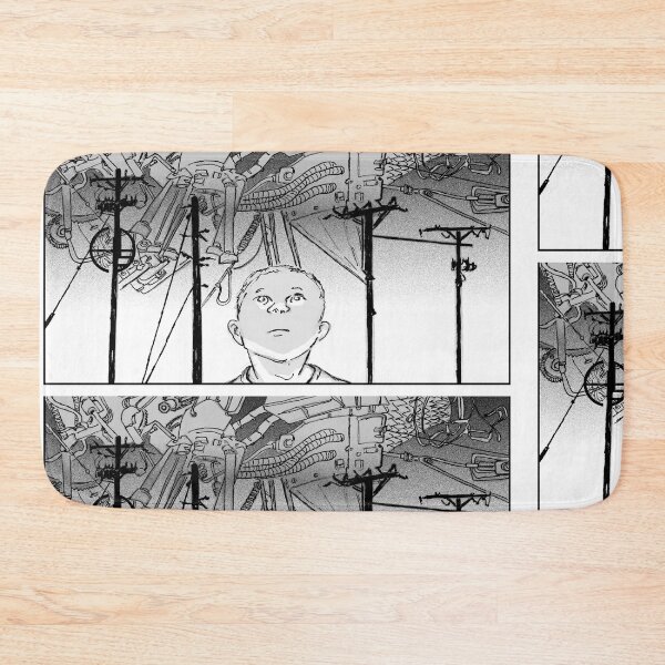 Item preview, The Ruby Machine black and white cityscape descent designed and sold by sandpaperdaisy.