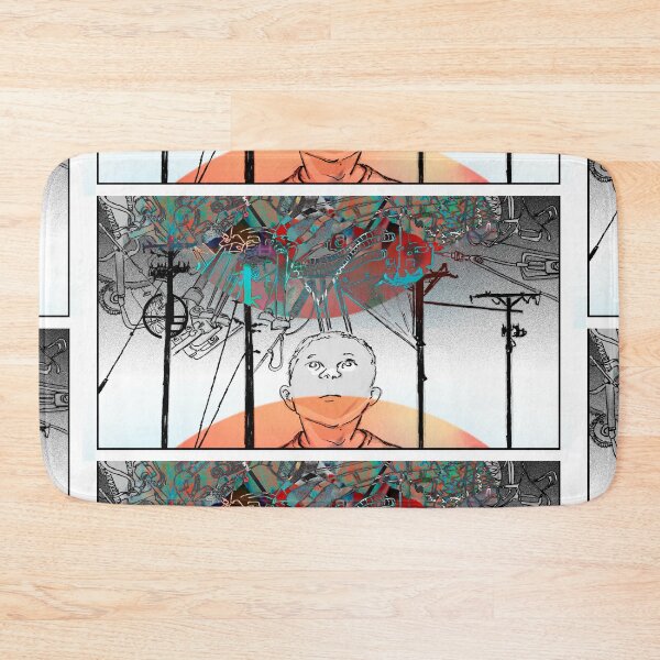 Item preview, The Ruby Machine cityscape descent psychedelic colors designed and sold by sandpaperdaisy.