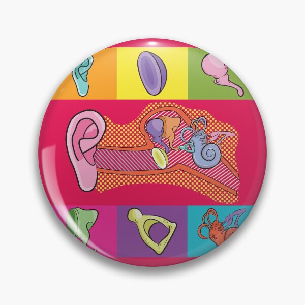 Item preview, Outer, Middle, and Inner Ear Anatomy Colorful Illustration  designed and sold by StacyAnnDesigns.
