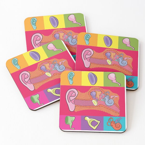 Item preview, Outer, Middle, and Inner Ear Anatomy Colorful Illustration  designed and sold by StacyAnnDesigns.
