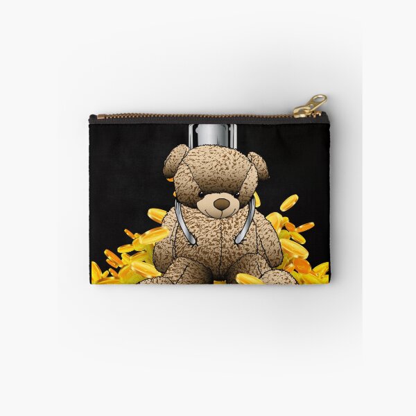Item preview, teddy bear falling in gold coins designed and sold by cat poe.