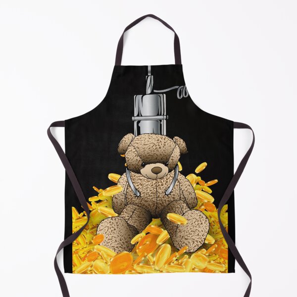 Item preview, teddy bear falling in gold coins designed and sold by cat poe.
