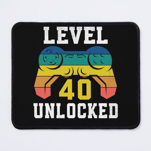 Item preview, Level 40 Unlocked, 40th Gamer Birthday Distressed designed and sold by Fabvity.