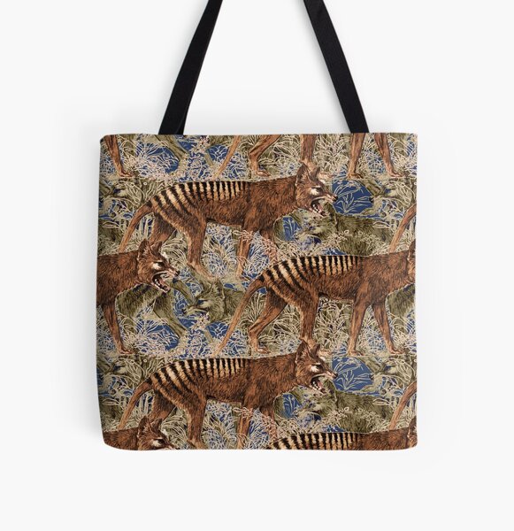 THYLACINE,TIGER,TASMANIAN,EXTINCTION,HUNTING,BOLDBIGANDBRIGHT All Over Print Tote Bag