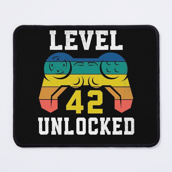 Item preview, Level 42 Unlocked, 42nd Gamer Birthday Distressed designed and sold by Fabvity.
