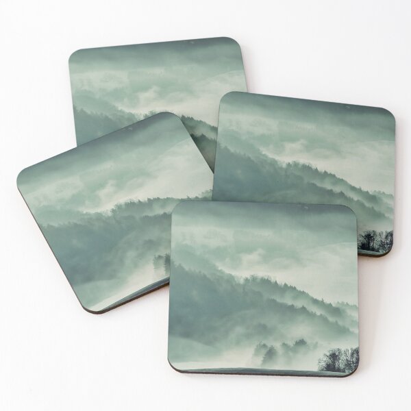 Item preview, Misty Winter Pine Forest Landscape designed and sold by Simi2020.