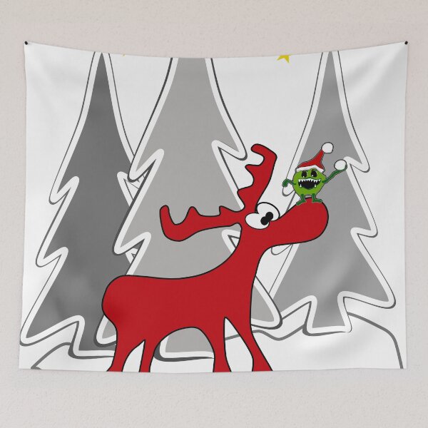 Item preview, Moose vers virus at Christmas designed and sold by BernhArt.