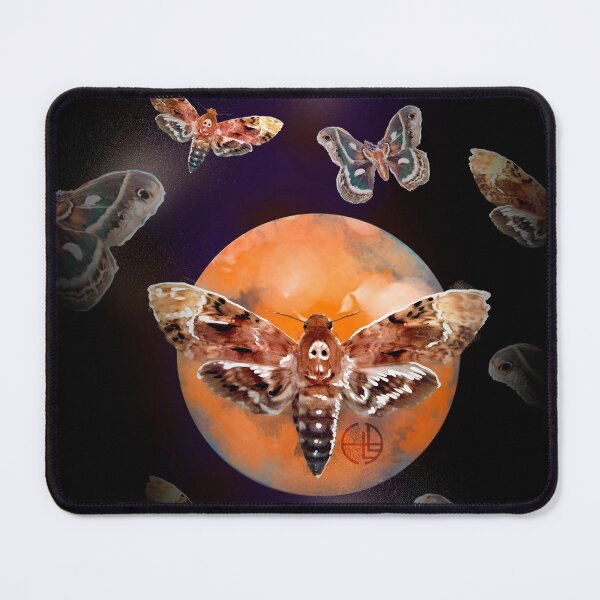Item preview, Deathshead moths swarm blood moon night designed and sold by sandpaperdaisy.