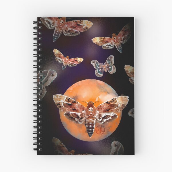 Item preview, Deathshead moths swarm blood moon night designed and sold by sandpaperdaisy.
