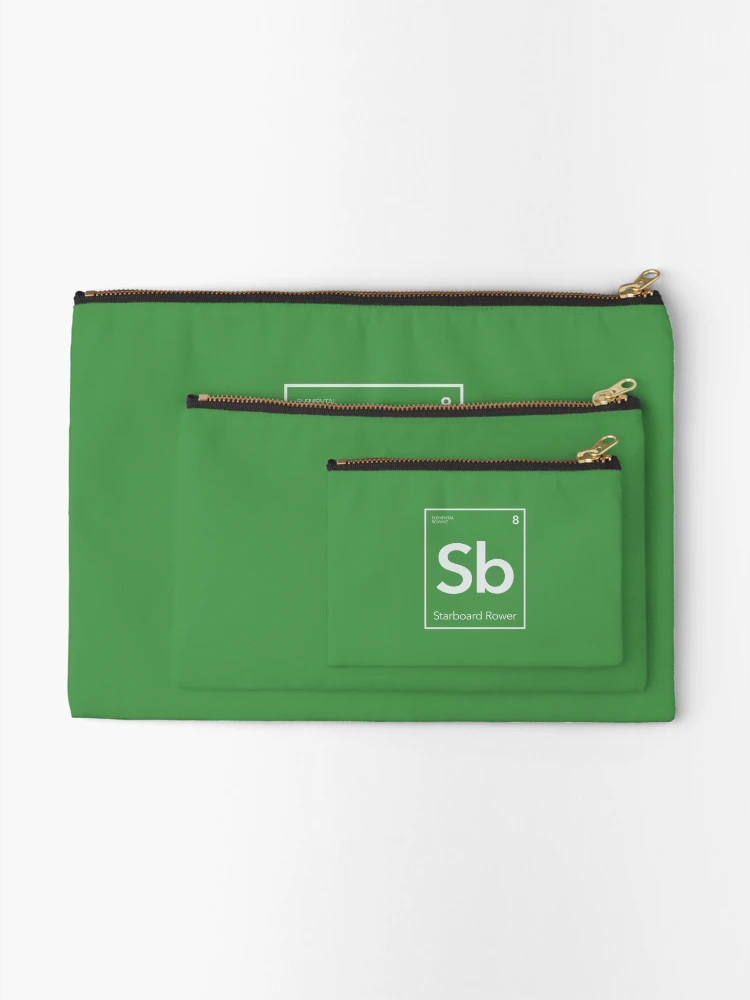Thumbnail 2 of 4, Zipper Pouch, Elemental Rowing - Starboard Rower designed and sold by WorkingWalrus.