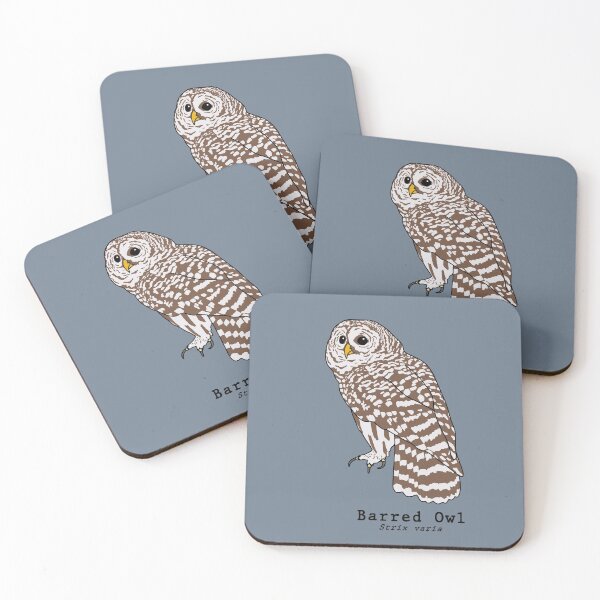 Item preview, Barred Owl (Strix varia) with scientific name designed and sold by taylorrowan.