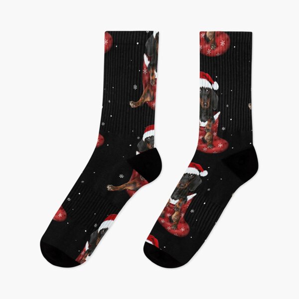 Item preview, Cute Santa Dachshund Christmas Stocking Wiener Puppy Xmas Dog Lover designed and sold by tuanitus.