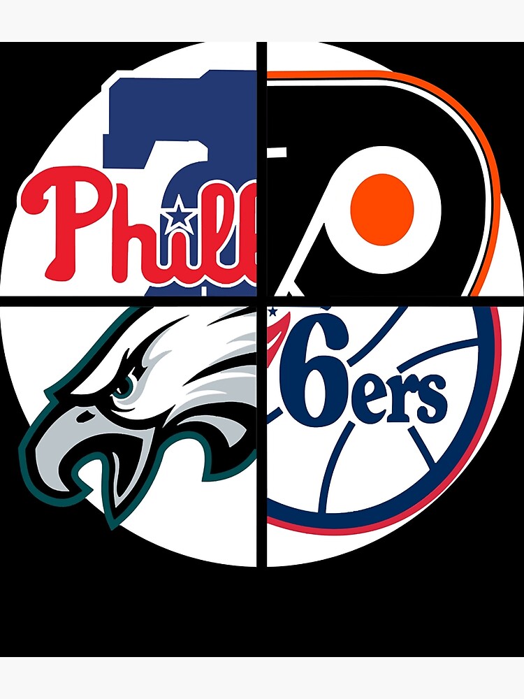 Philly Sports Combined Phillies, Eagles, Flyers, 76er's Decal