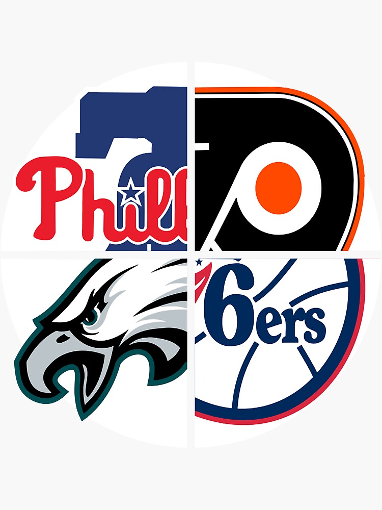 Philadelphia Sports Quad Sticker for Sale by designsbydif