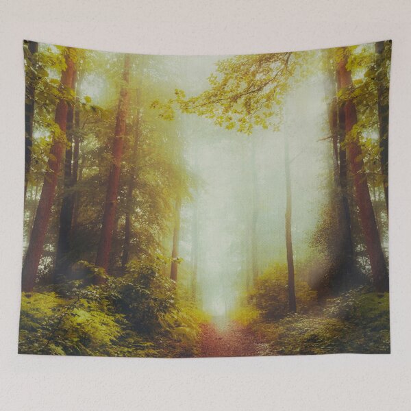 Item preview, Dream Hike - Path Through Foggy Forest designed and sold by Dyrk Wyst Redbubble Shop.