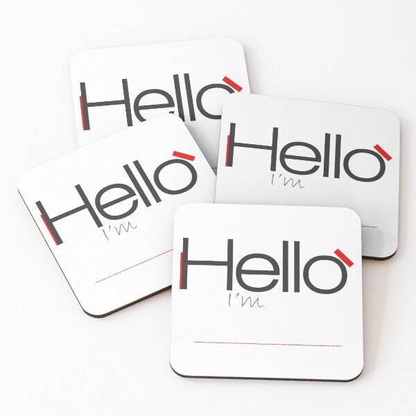 Item preview, minimal hello name text designed and sold by iSeek.