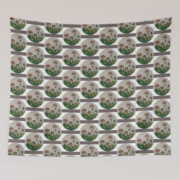 Item preview, Cottagecore frog and mushrooms   designed and sold by LifeWondering.