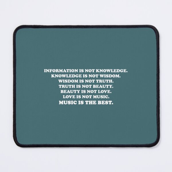 Item preview, Information Is Not Knowledge_quot_ Zappa quote designed and sold by AnuttaraCraf.