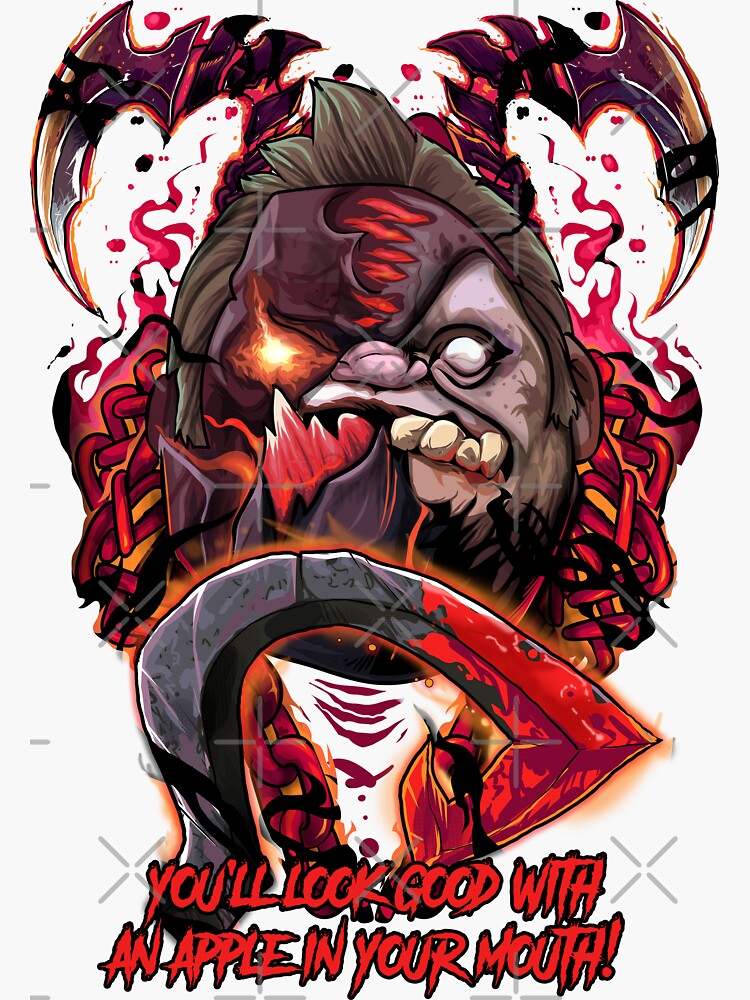 Thumbnail 3 of 3, Sticker, Pudge Arcana v1 designed and sold by chanong.