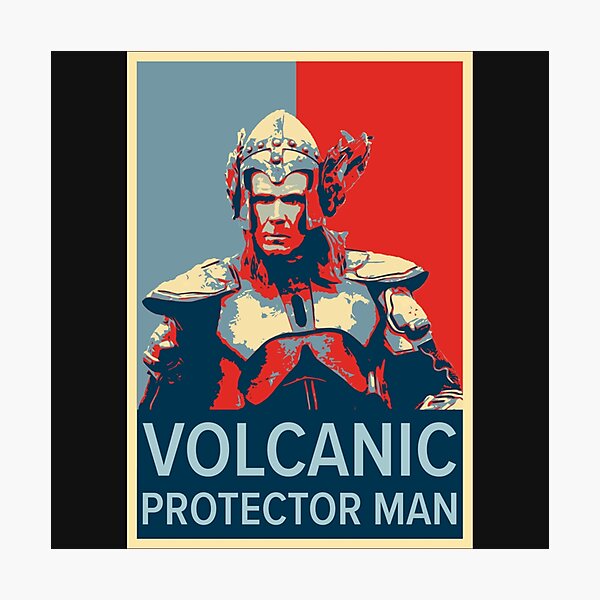 Lámina fotográfica «Fire Saga, Volcano Man, Volcanic Protector Man ...