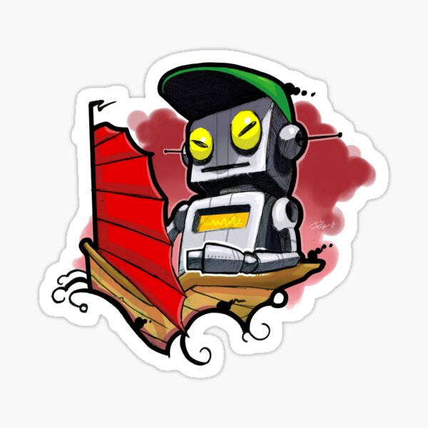 Robotsampan Pegatina