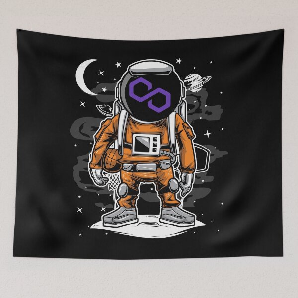 Item preview, Astronaut Basketball Polygon Matic Coin To The Moon Crypto Token Cryptocurrency Blockchain Wallet HODL designed and sold by AriellaGross.