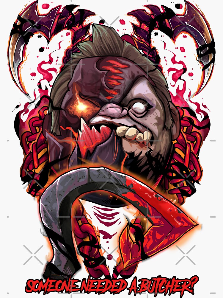 Thumbnail 3 of 3, Sticker, Pudge Arcana v3 designed and sold by chanong.