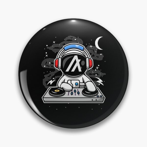 Artikelvorschau, Astronaut DJ Algorand ALGO Coin To The Moon Crypto Token Cryptocurrency Blockchain Wallet entworfen und verkauft von AriellaGross.