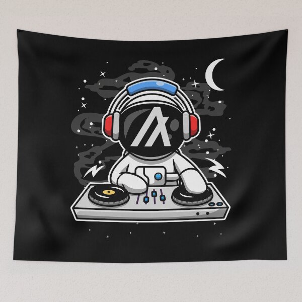 Item preview, Astronaut DJ Algorand ALGO Coin To The Moon Crypto Token Cryptocurrency Blockchain Wallet designed and sold by AriellaGross.
