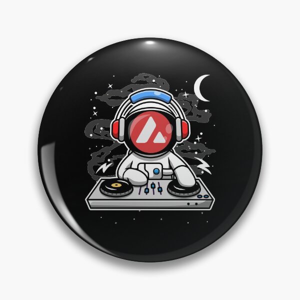 Item preview, Astronaut DJ Avalanche AVAX Coin To The Moon Crypto Token Cryptocurrency Blockchain Wallet HODL designed and sold by AriellaGross.