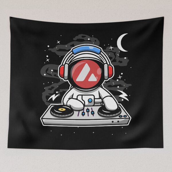 Item preview, Astronaut DJ Avalanche AVAX Coin To The Moon Crypto Token Cryptocurrency Blockchain Wallet HODL designed and sold by AriellaGross.
