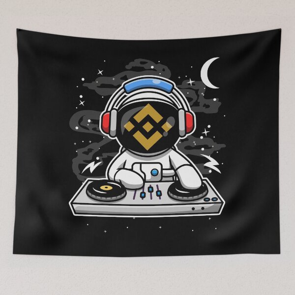 Item preview, Astronaut DJ Binance BNB Coin To The Moon Crypto Token Cryptocurrency Blockchain Wallet HODL designed and sold by AriellaGross.