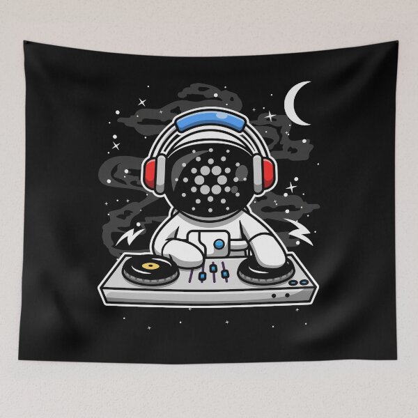 Item preview, Astronaut DJ Cardano ADA Coin To The Moon Crypto Token Cryptocurrency Blockchain Wallet HODL designed and sold by AriellaGross.