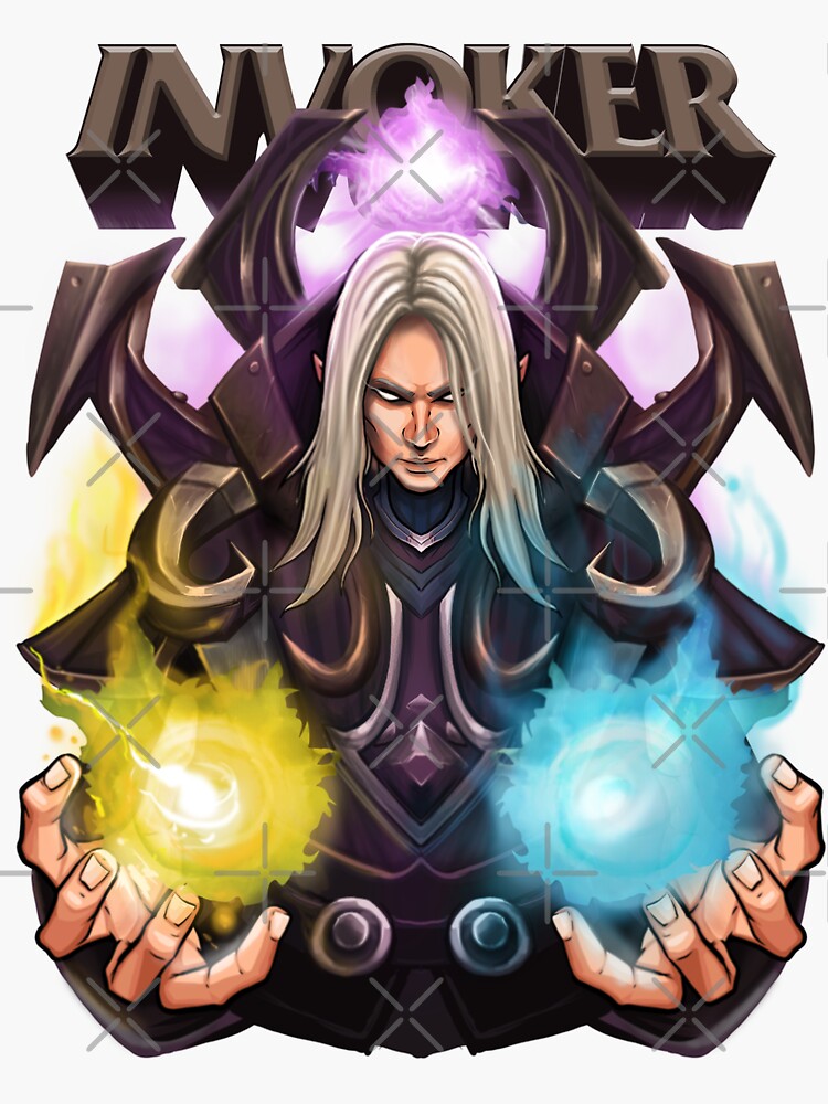 Thumbnail 3 of 3, Sticker, Invoker Dark Artistry designed and sold by chanong.