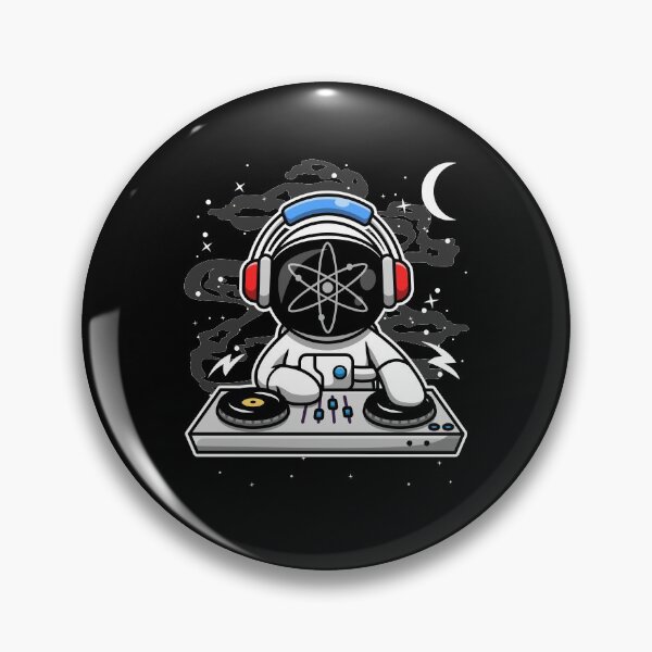 Item preview, Astronaut DJ Cosmos ATOM Coin To The Moon Crypto Token Cryptocurrency Blockchain Wallet HODL designed and sold by AriellaGross.