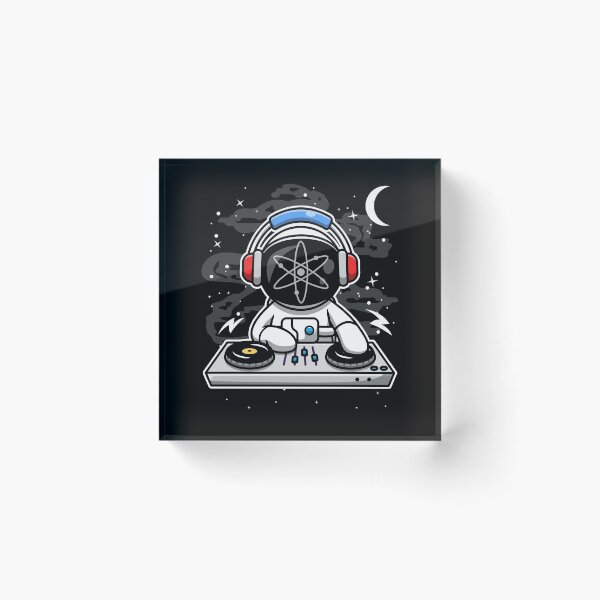 Item preview, Astronaut DJ Cosmos ATOM Coin To The Moon Crypto Token Cryptocurrency Blockchain Wallet HODL designed and sold by AriellaGross.