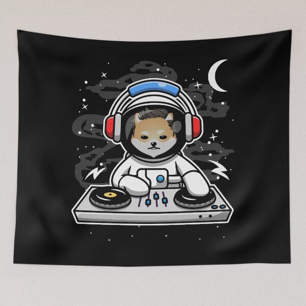 Item preview, Astronaut DJ Dogelon Mars ELON Coin To The Moon Crypto Token Cryptocurrency Blockchain Wallet HODL designed and sold by AriellaGross.