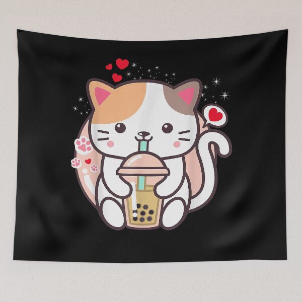 Item preview, Cat Boba Tea Bubble Tea Kawaii Anime Japanese Neko Girl Teen designed and sold by KarenFishers.