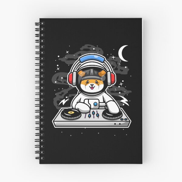 Artikelvorschau, Astronaut DJ Floki Inu Coin To The Moon Crypto Token Floki Army Cryptocurrency Blockchain Wallet HODL entworfen und verkauft von AriellaGross.